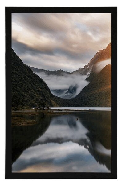 Plakat Milford Sound pri izlasku sunca