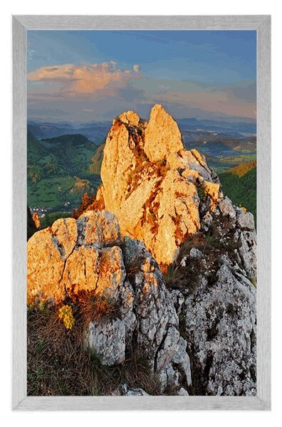 Plakat divne stijene Vršatecké bradlá u Slovačkoj