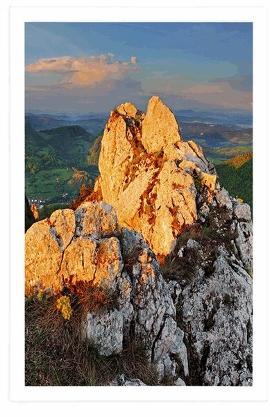 Plakat divne stijene Vršatecké bradlá u Slovačkoj