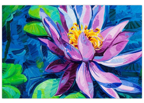 Podoba vodne lilije na vodi (90x60 cm)
