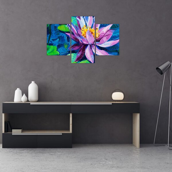 Podoba vodne lilije na vodi (90x60 cm)