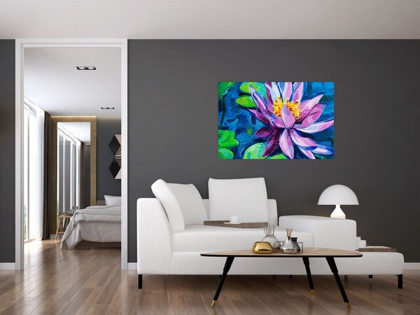Podoba vodne lilije na vodi (90x60 cm)