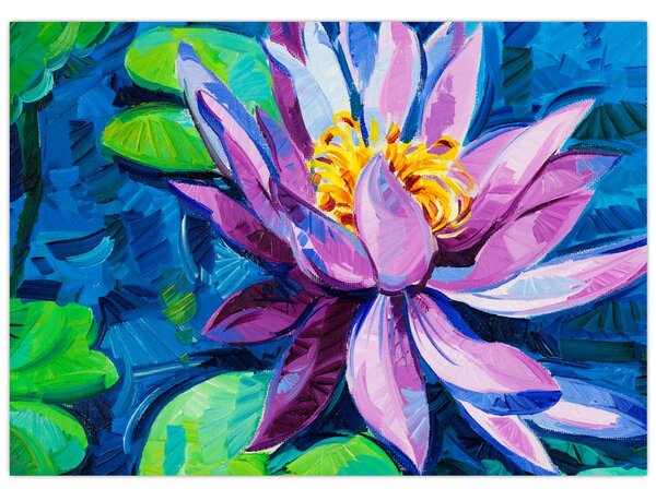Podoba vodne lilije na vodi (70x50 cm)