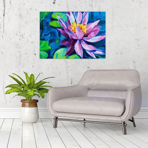 Podoba vodne lilije na vodi (70x50 cm)