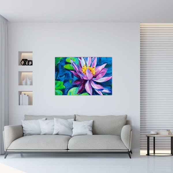 Podoba vodne lilije na vodi (90x60 cm)