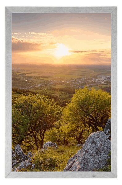 Plakat divna priroda obasjana suncem