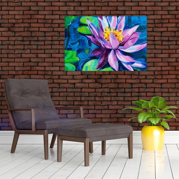 Podoba vodne lilije na vodi (90x60 cm)