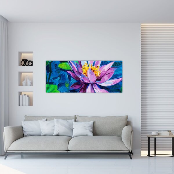 Podoba vodne lilije na vodi (120x50 cm)