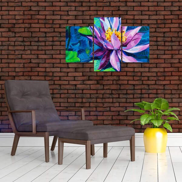 Podoba vodne lilije na vodi (90x60 cm)