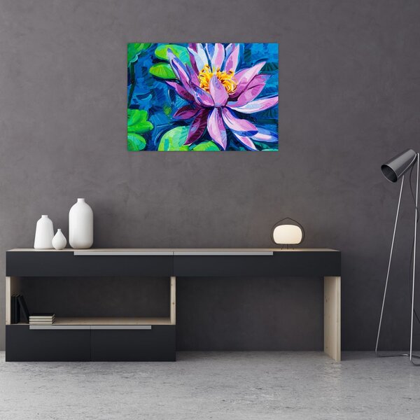 Podoba vodne lilije na vodi (70x50 cm)
