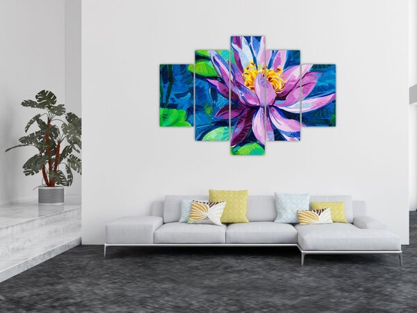 Podoba vodne lilije na vodi (150x105 cm)