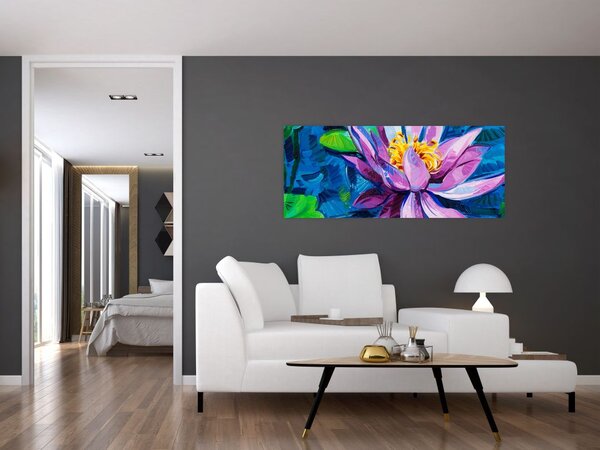 Podoba vodne lilije na vodi (120x50 cm)