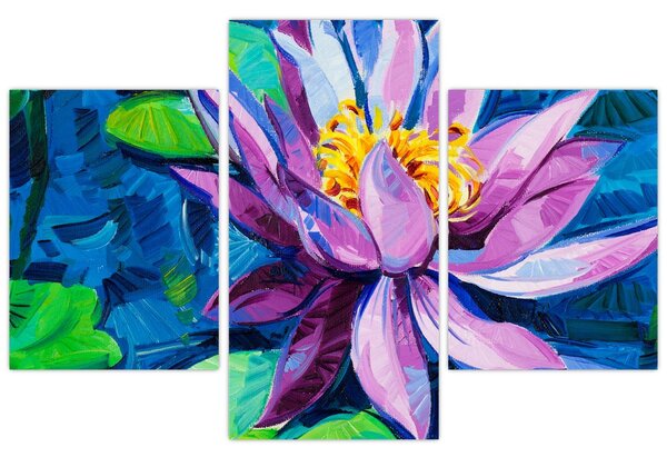 Podoba vodne lilije na vodi (90x60 cm)