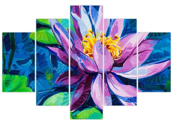 Podoba vodne lilije na vodi (150x105 cm)