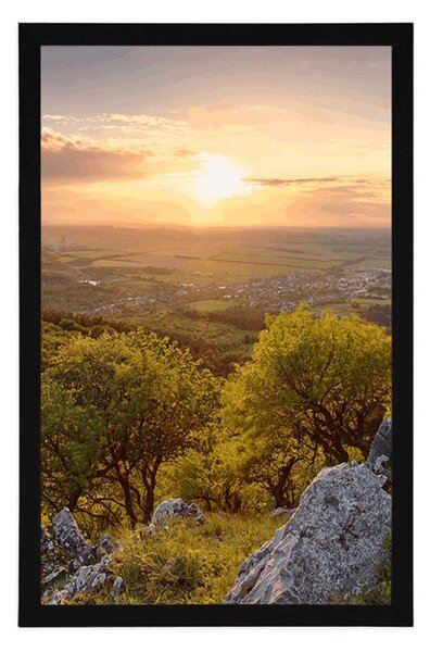 Plakat divna priroda obasjana suncem
