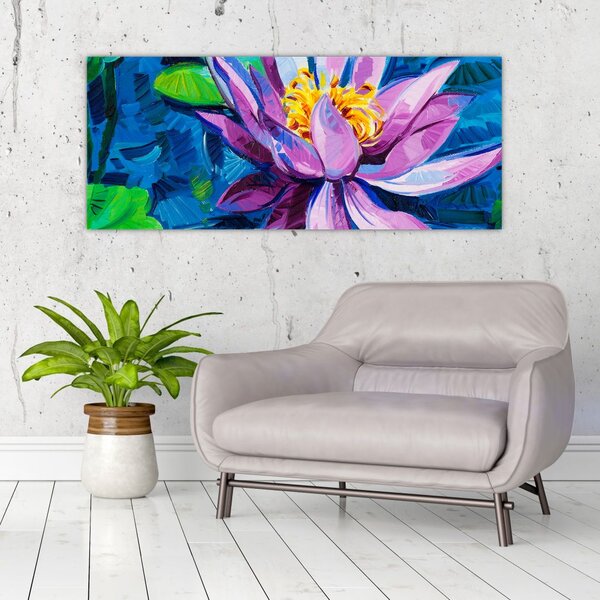 Podoba vodne lilije na vodi (120x50 cm)
