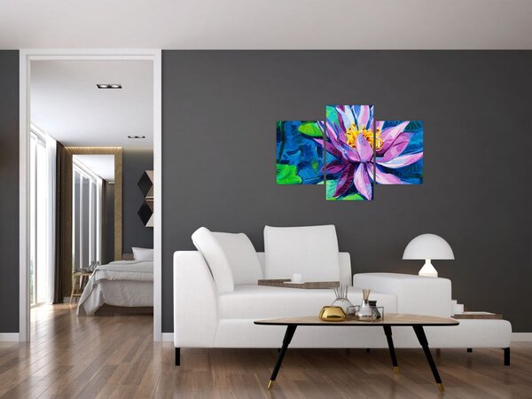 Podoba vodne lilije na vodi (90x60 cm)