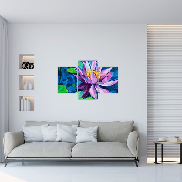 Podoba vodne lilije na vodi (90x60 cm)
