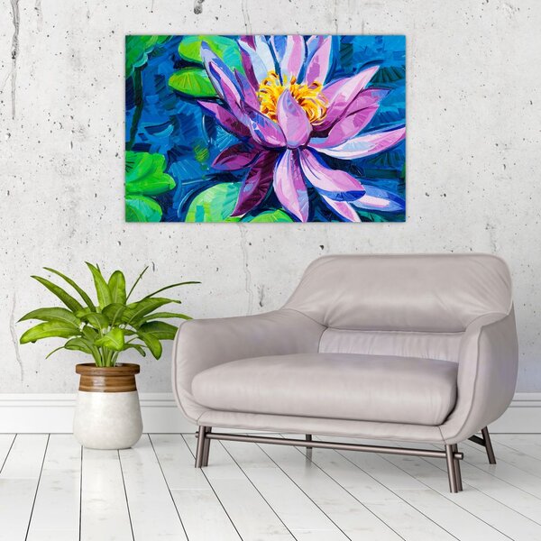 Podoba vodne lilije na vodi (90x60 cm)