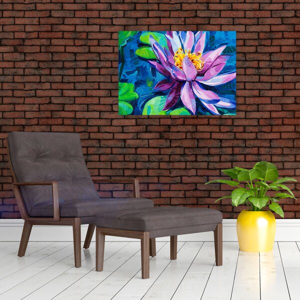 Podoba vodne lilije na vodi (70x50 cm)