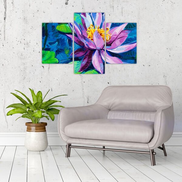 Podoba vodne lilije na vodi (90x60 cm)