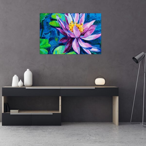 Podoba vodne lilije na vodi (90x60 cm)