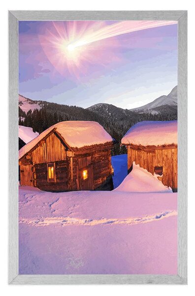 Plakat snježno planinsko selašce