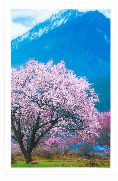 Plakat čarobno japansko stablo