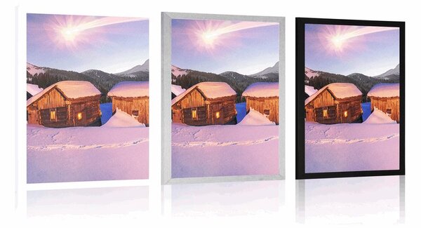 Plakat snježno planinsko selašce
