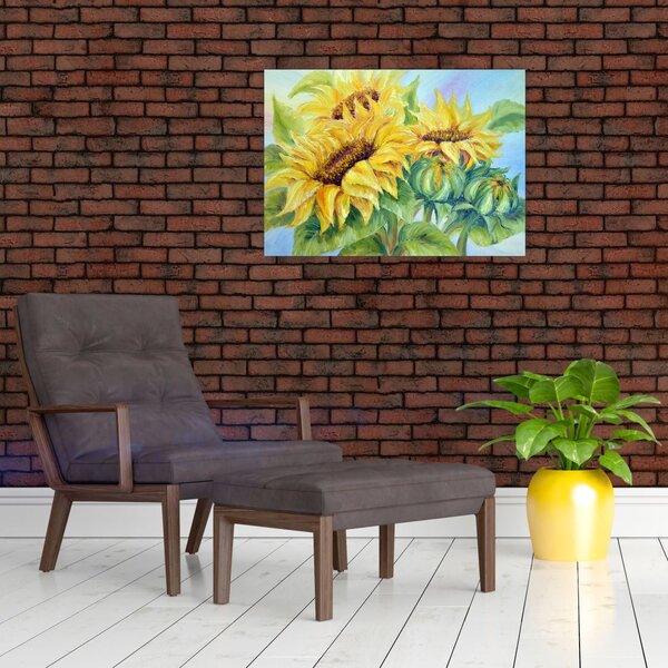 Slika cvetočih sončnic (70x50 cm)
