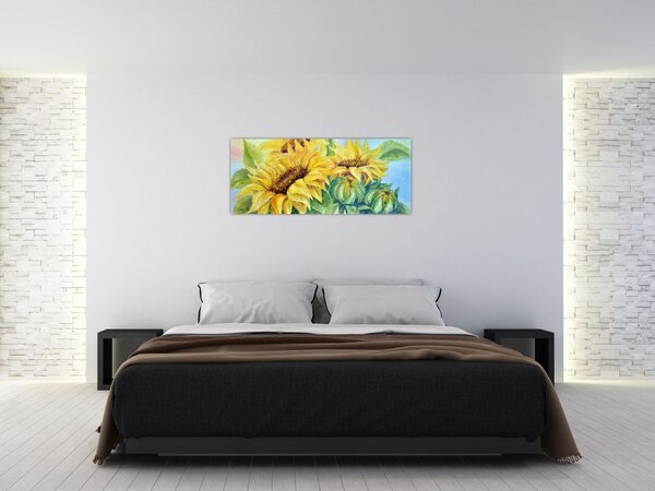 Slika cvetočih sončnic (120x50 cm)