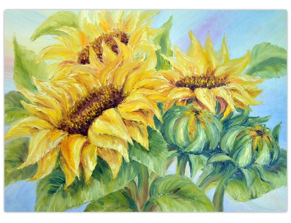 Slika cvetočih sončnic (70x50 cm)