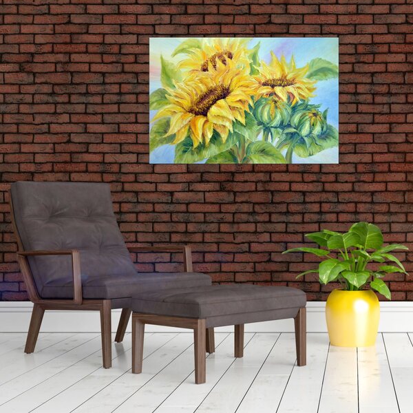 Slika cvetočih sončnic (90x60 cm)