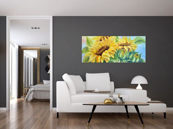 Slika cvetočih sončnic (120x50 cm)