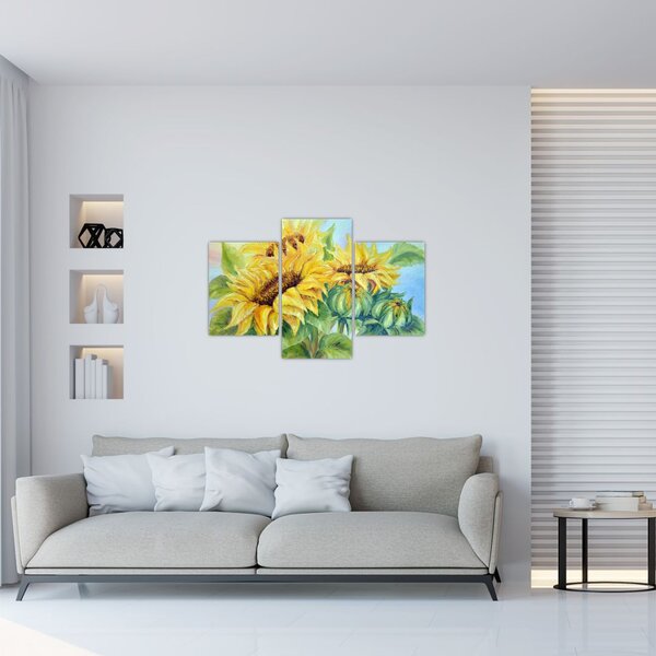 Slika cvetočih sončnic (90x60 cm)