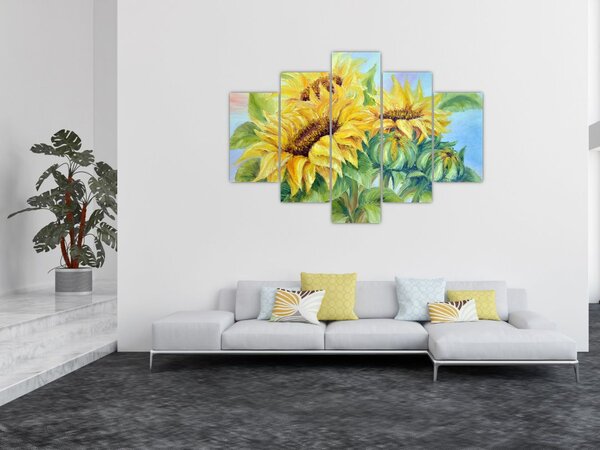 Slika cvetočih sončnic (150x105 cm)