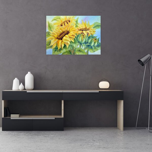 Slika cvetočih sončnic (70x50 cm)