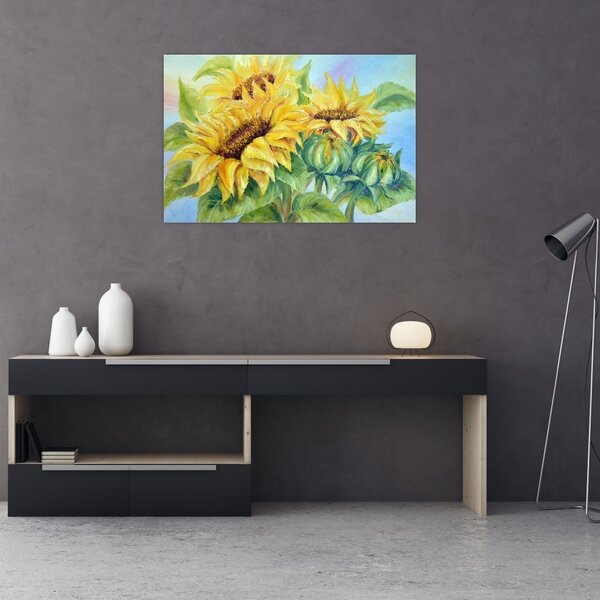 Slika cvetočih sončnic (90x60 cm)