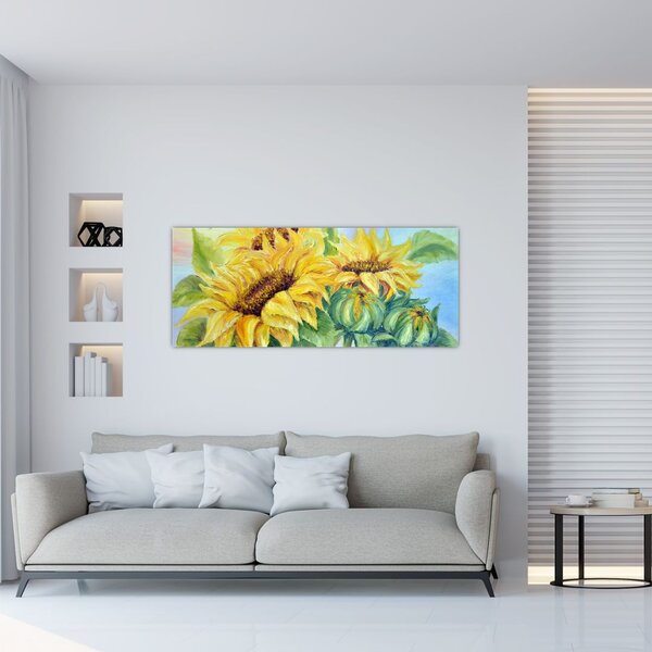 Slika cvetočih sončnic (120x50 cm)