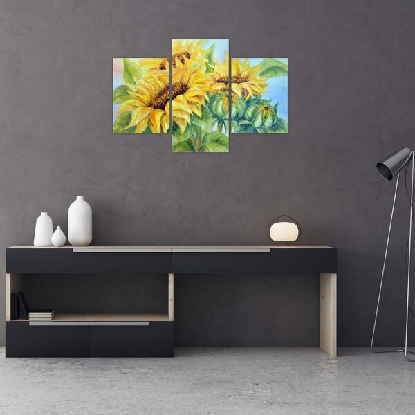 Slika cvetočih sončnic (90x60 cm)