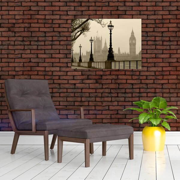 Slika - London v megli, Anglija (70x50 cm)