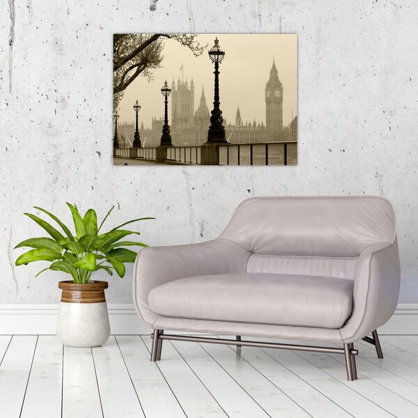 Slika - London v megli, Anglija (70x50 cm)