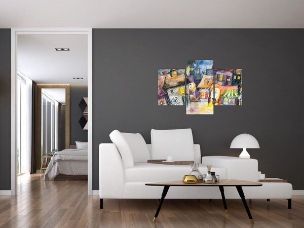 Slika - Deževen večer (90x60 cm)