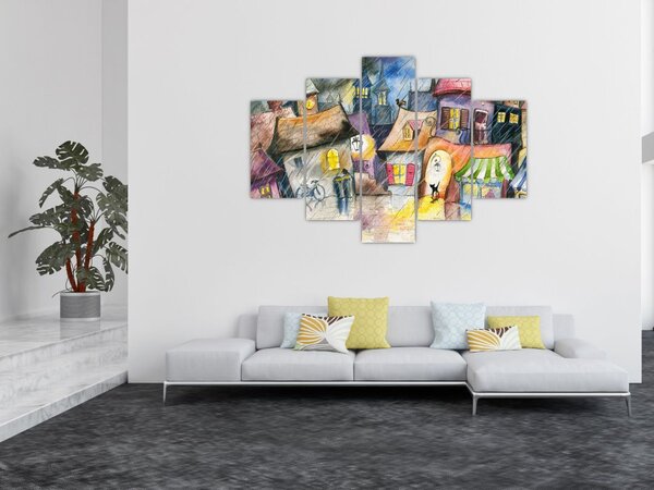 Slika - Deževen večer (150x105 cm)