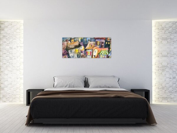 Slika - Deževen večer (120x50 cm)
