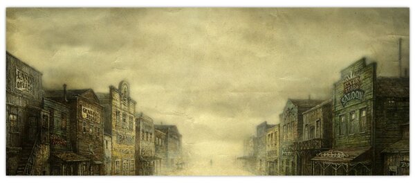 Podoba zahodnega mesta (120x50 cm)
