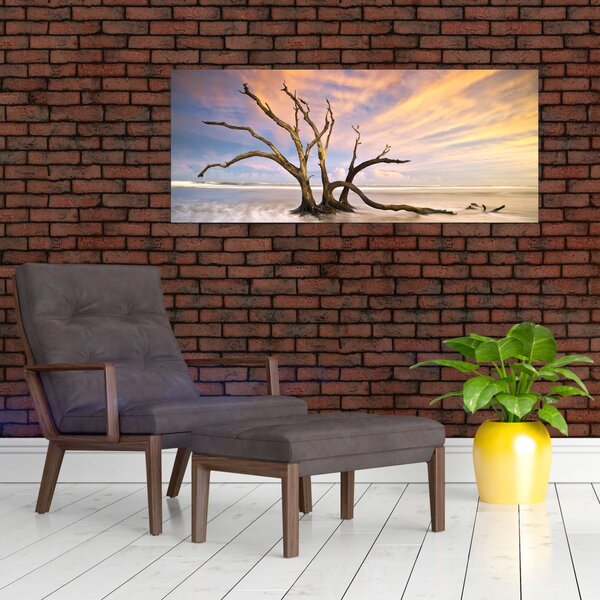 Slika drevesa v oceanu (120x50 cm)