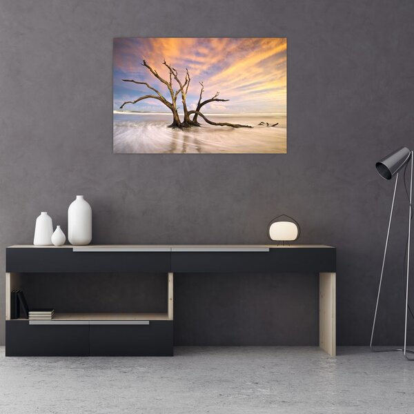 Slika drevesa v oceanu (90x60 cm)