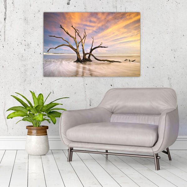 Slika drevesa v oceanu (90x60 cm)