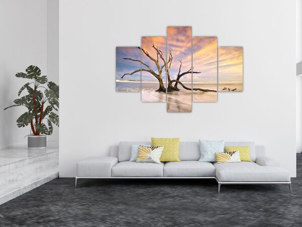 Slika drevesa v oceanu (150x105 cm)